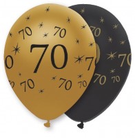 6 Magical 70th Birthday Luftballons 30cm
