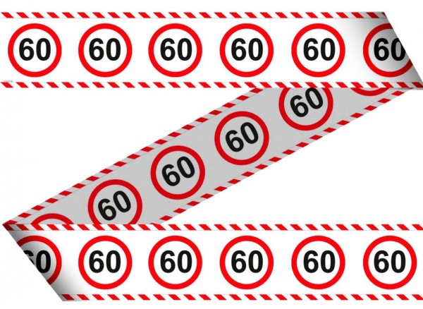 Verkehrsschild 60 Absperrband 15m