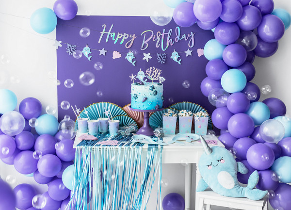 Lametta Vorhang babyblau 2,5m x 90cm 3