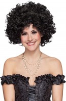 Schwarze Damen Locken Perücke