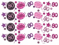 Pink 80th Birthday Streudeko 34g