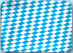 10 eckige Wiesn Gaudi Pappteller