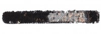Silber-schwarzes Wendepailletten Armband