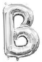 Mini Folienballon Buchstabe B silber 35cm