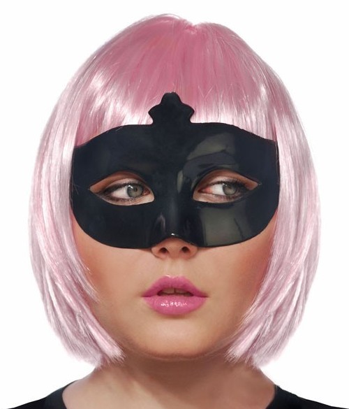 Party Maske Mystik Metallic Schwarz 2