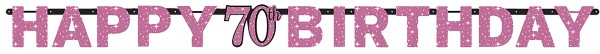Pink 70th Birthday Girlande 2,13m
