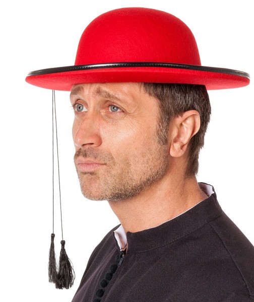 Rote Pastoren Kappe Mit Quasten