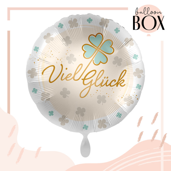 Balloha Geschenkbox DIY Viel Glück Kleeblatt XL