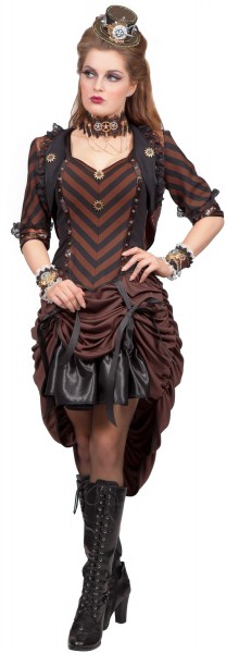Gerafftes Steampunk Mädchen Kleid