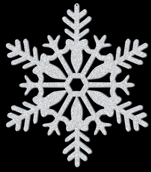 Funkelnder Schneeflocken Hänger 28cm