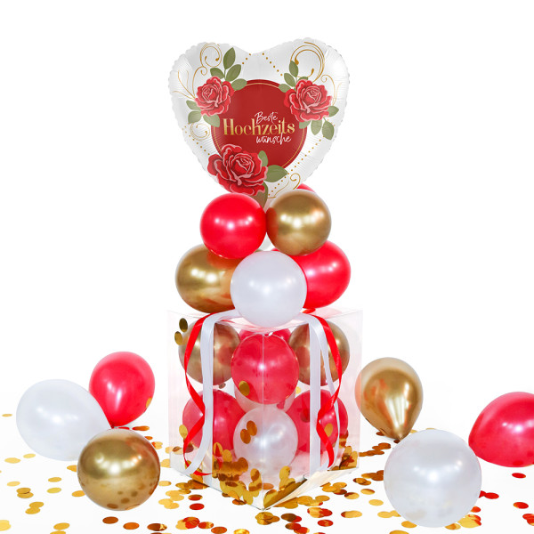 Balloha Geschenkbox DIY rosiger Hochzeitswunsch XL