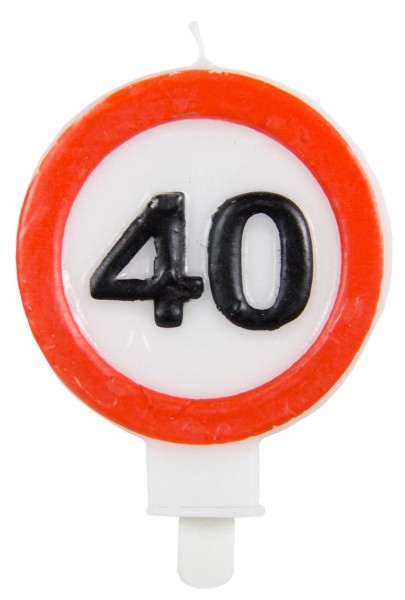 Verkehrsschild 40 Tortenkerze