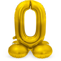 AirLoonz Zahl 0 Ballon gold 72cm