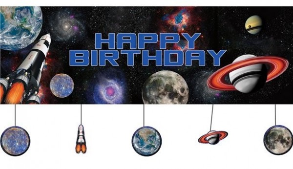 Weltraum Shuttle Banner 1,5m