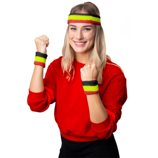 Belgien Stirnband & Schweißband Set