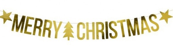 Merry Christmas Girlande gold 1,5m