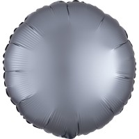 Edler Satin Folienballon graphit 43cm