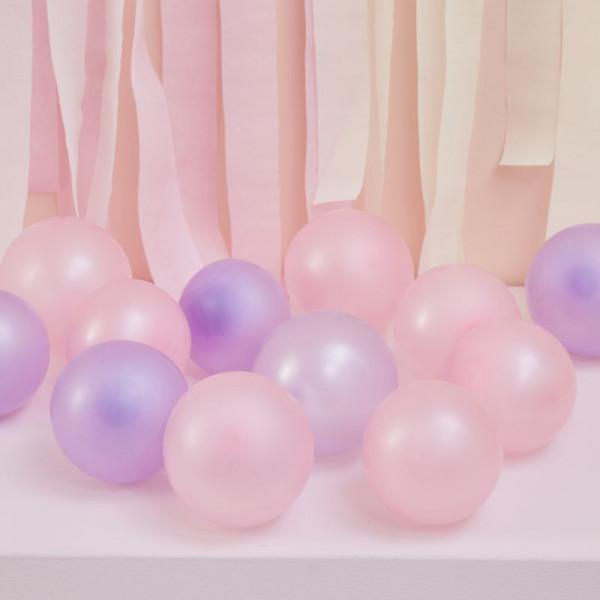 40 Eco Latexballons Lila und Rosa