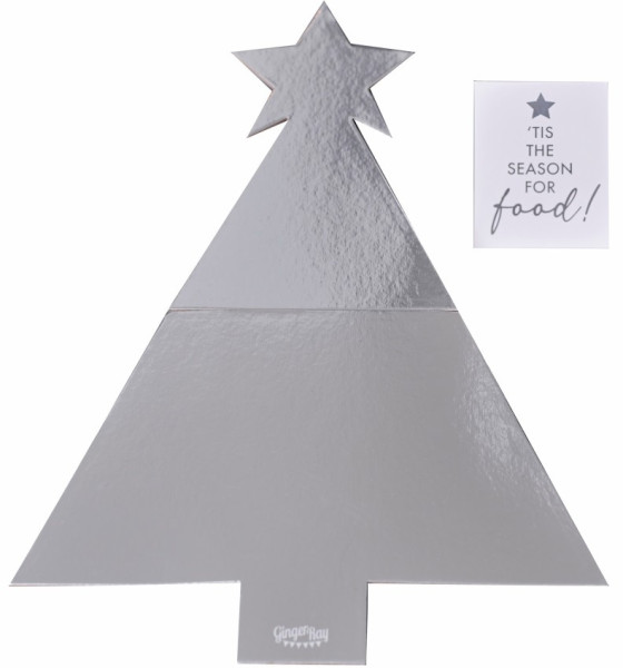 Silberne Tannenbaum Servierplatte 3