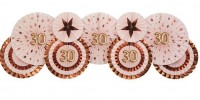 3 Papierrosetten 30. Geburtstag Glamour and Shine
