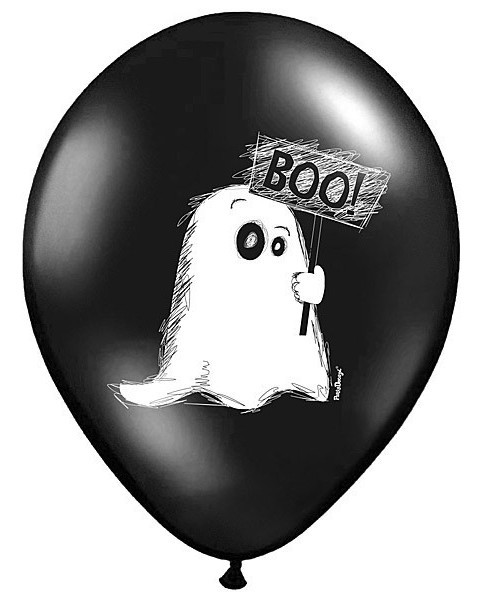50 Halloween Luftballons Gruselmotive 30cm 2