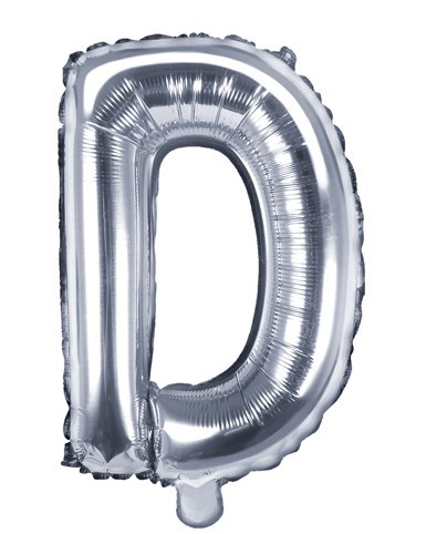 Folienballon D silber 35cm