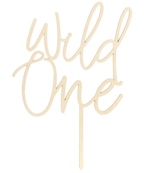 Wild One Holz Tortendeko 22cm