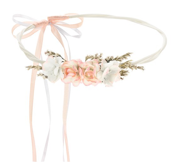 Persika boho blomkrans 18cm