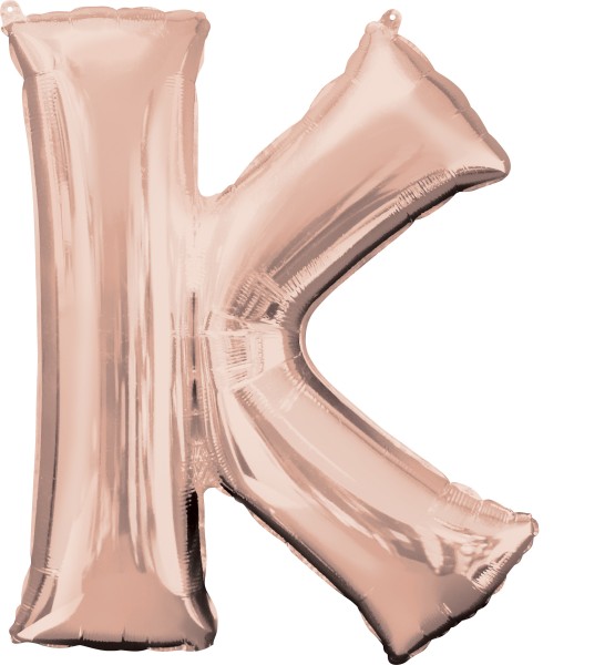 Buchstaben Folienballon K roségold 83cm