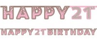 Majestic 21st Birthday Girlande rosa