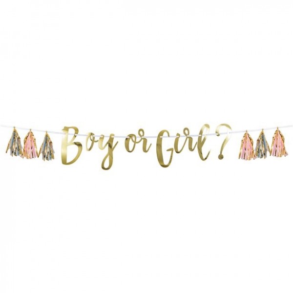 Boy or Girl Tasselgirlande 1,5m