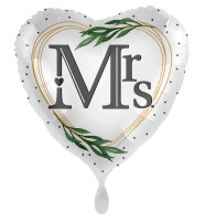 Herz Folienballon Mrs 45cm
