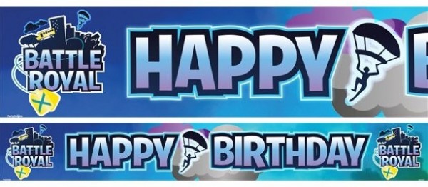 Battle Royal Birthday Papierbanner 1m