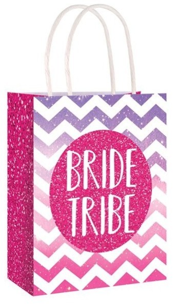 Bride Tribe Zick Zack Muster Tüte 22 x 18cm