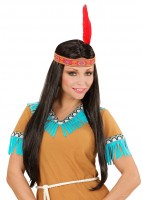 Ayala Indianerfrau Perücke Mit Feder