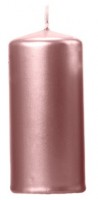 6 Stumpenkerzen Rio roségold 12cm