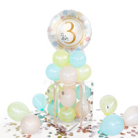 Vorschau: Balloha Geschenkbox DIY Rainbow Dots Drei XL