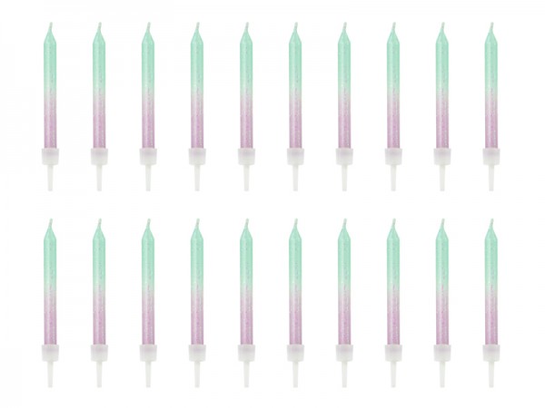 20 Mermaid Princess Tortenkerzen 6cm