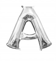 Mini Folienballon Buchstabe A silber 35cm x 33cm
