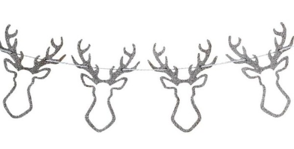 Frosty Christmas Rentier Girlande 1,5m