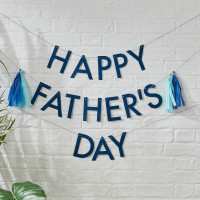 Happy Father´s Day Girlande blau