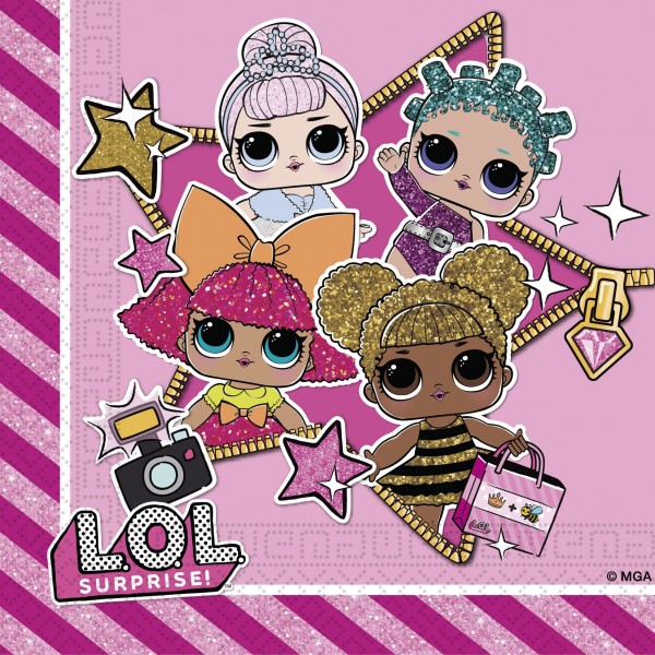 20 LOL Glamour Girls Servietten 33cm