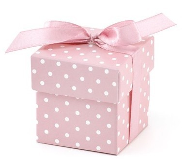 10 Geschenkboxen Gepunktet