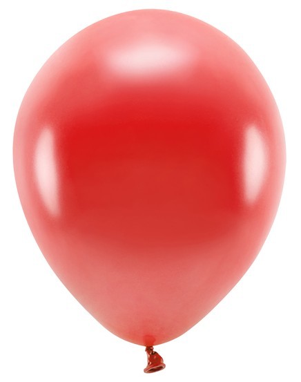100 Eco metallic Ballons rot 30cm