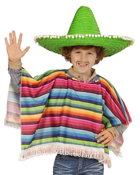 Bunt Gestreifter Poncho Für Jungen