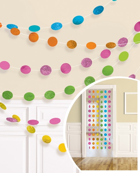 6 Deko-Hänger Sparkling Circles 213cm 2