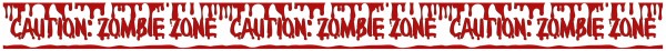 3 Zombie Zone Halloween Klebebänder 9,10m 2