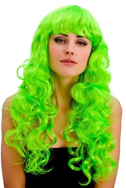 Neon Grüne Lockenpracht Perücke