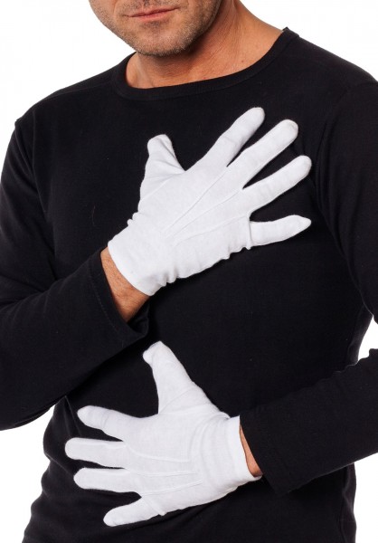 Weiße Baumwoll Handschuhe Universell Einsetzbar