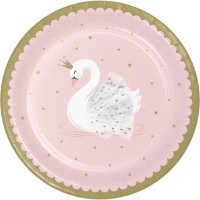 8 Royal Swan Pappteller 23cm